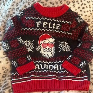 Holiday Time Vibrant Red and Deep Black Knit